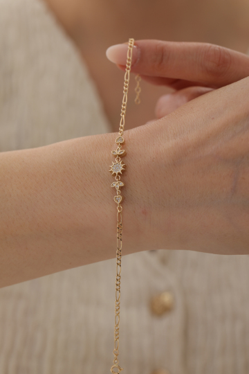 Figaro Zincir Modern Sembol Bileklik - 3