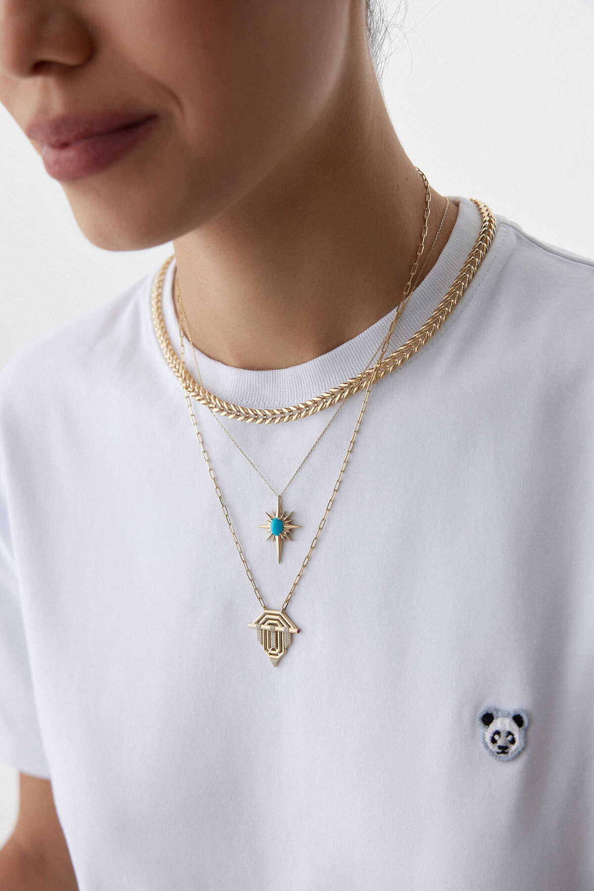 Firuze Taşlı Kuzey Yıldızı Kolye - Yavuz Kuyumculuk (1)