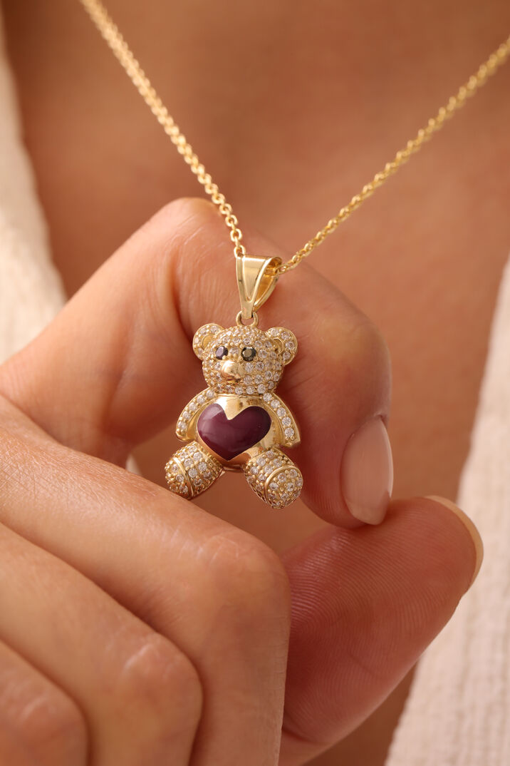 Forse Zincir Kalpli Ayıcık Kolye - Yavuz Kuyumculuk (1)