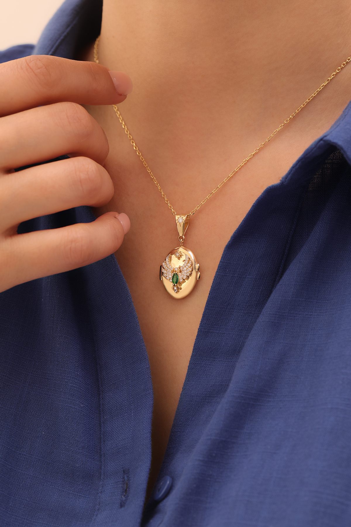 Forse Zincir Kapaklı Anka Kuşu Kolye - Yavuz Kuyumculuk (1)