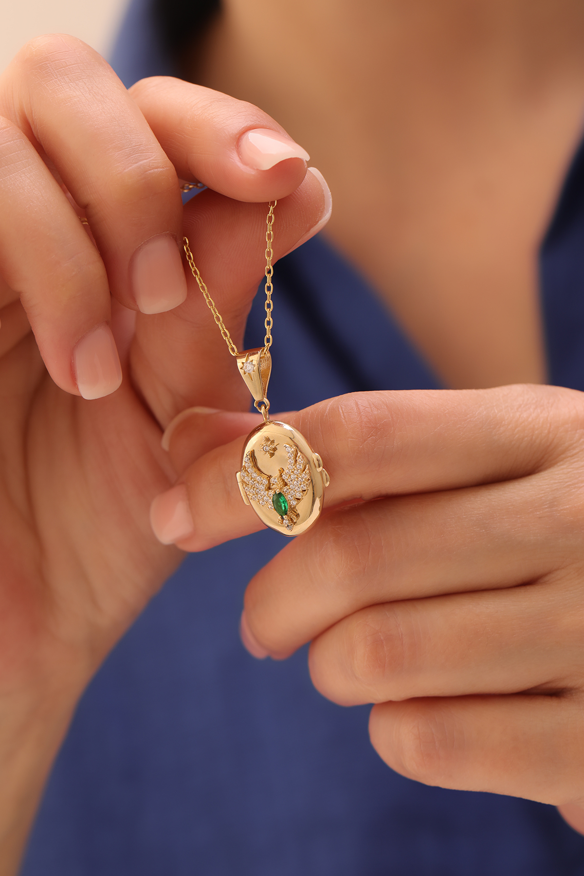 Forse Zincir Kapaklı Anka Kuşu Kolye - Yavuz Kuyumculuk (3)