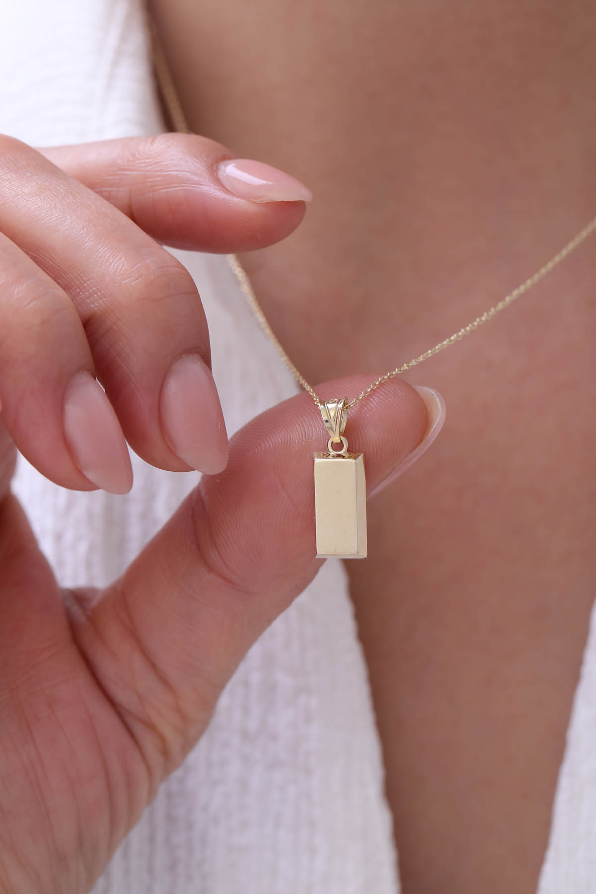 Forse Zincir Kişiselleştirilebilir Külçe Kolye - Yavuz Kuyumculuk (2)