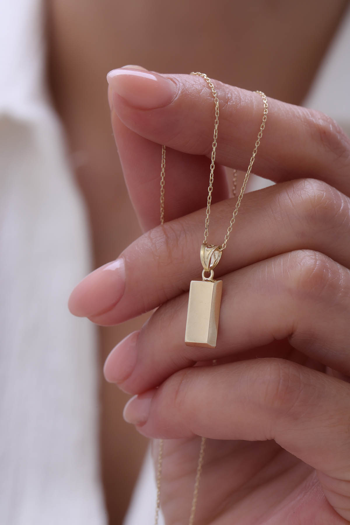 Forse Zincir Kişiselleştirilebilir Külçe Kolye - Yavuz Kuyumculuk (3)