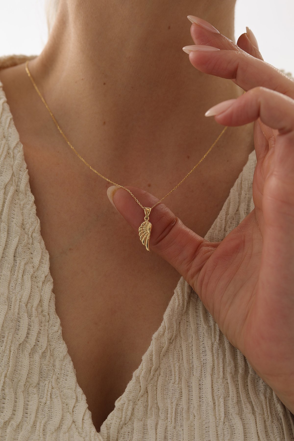 Forse Zincir Melek Kanadı Kolye - Yavuz Kuyumculuk (1)