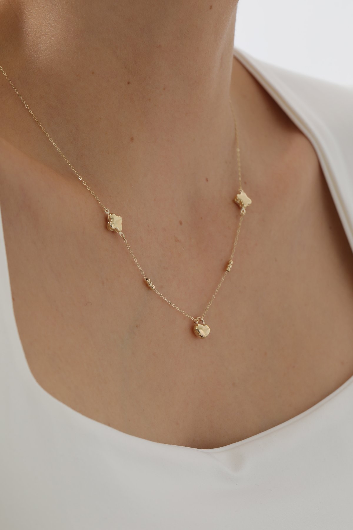 Forse Zincir Şans Yolu Kalp Kolye - Yavuz Kuyumculuk (1)