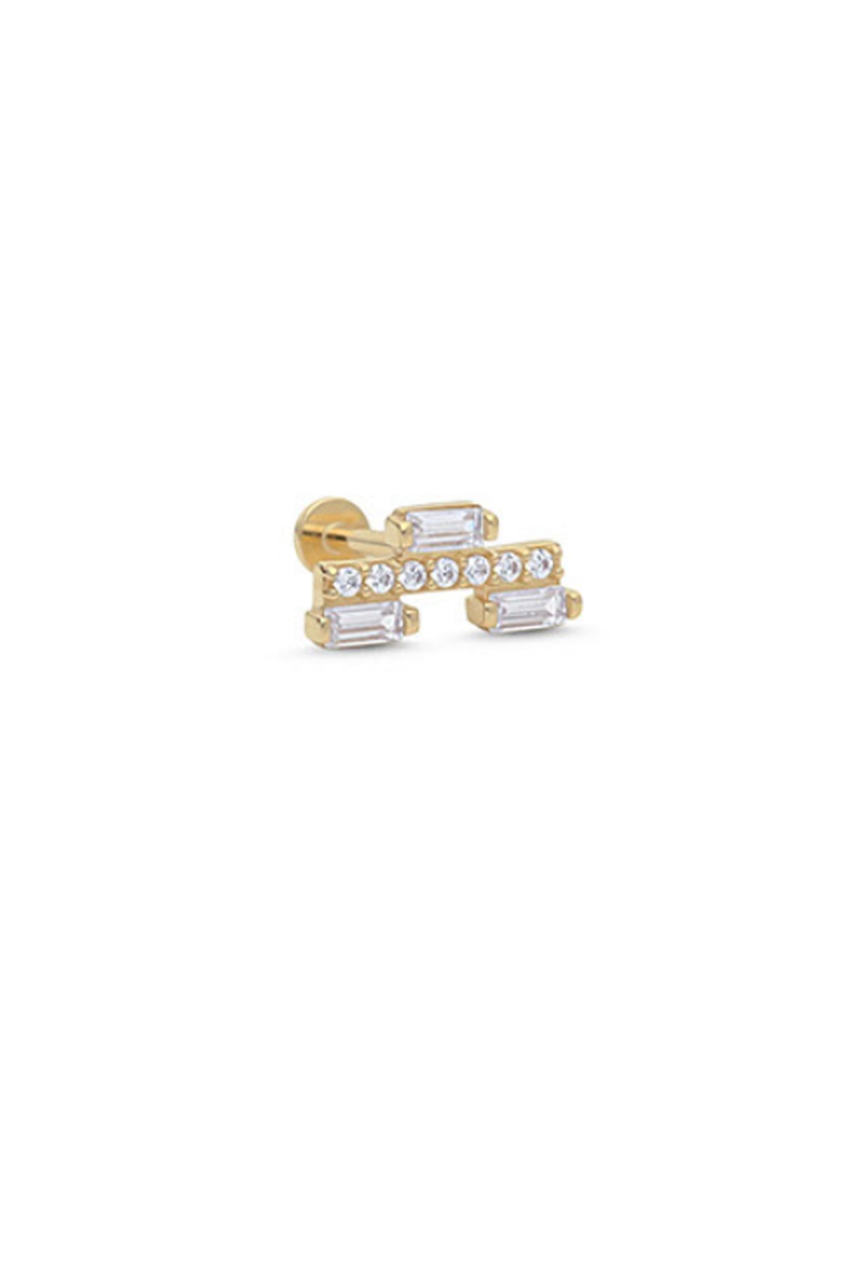 Geometrik Taşlı Tragus Piercing - Yavuz Kuyumculuk (1)