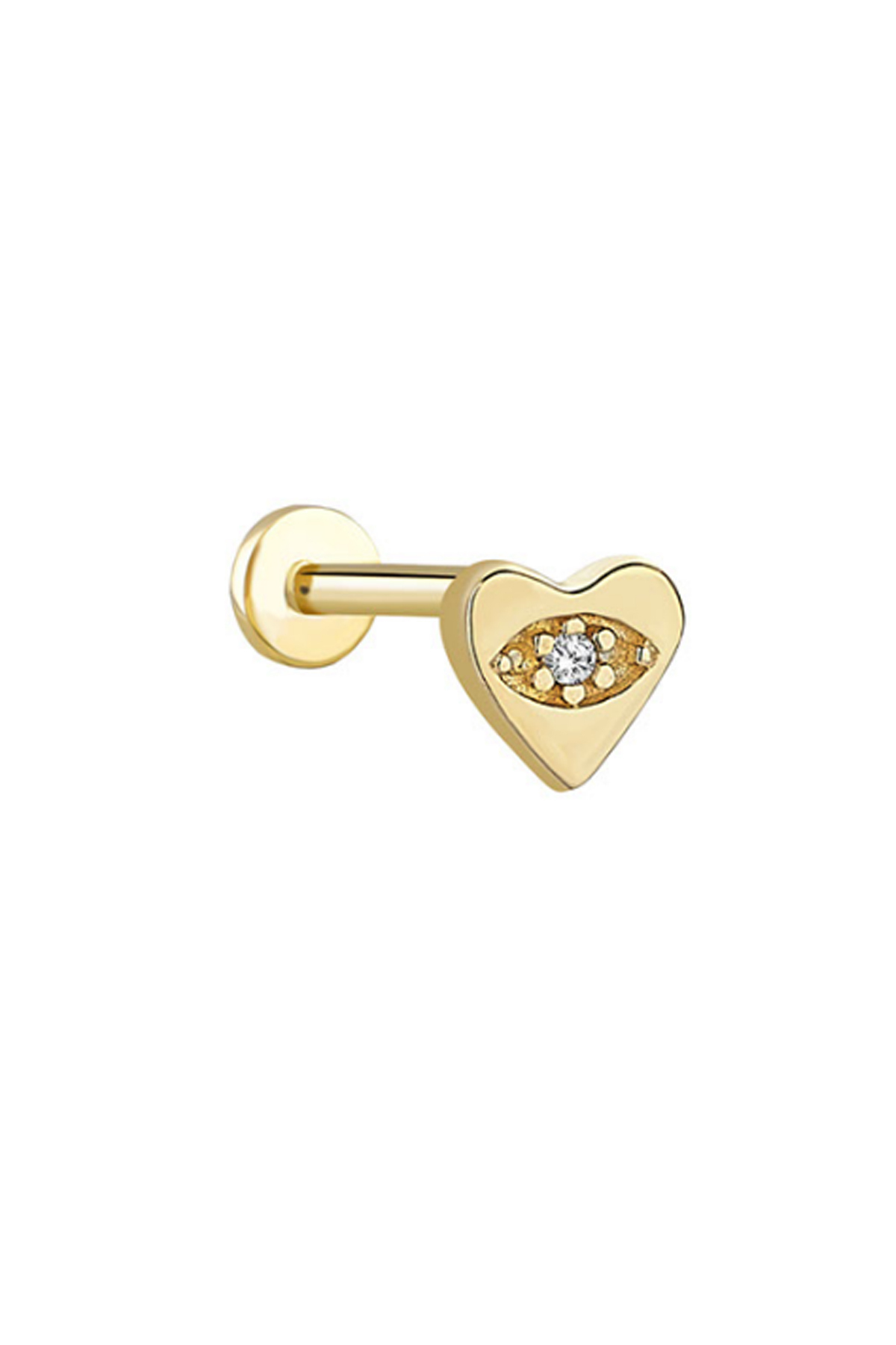 Gözlü Kalp Tragus Piercing - Yavuz Kuyumculuk (1)