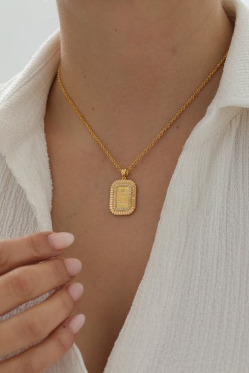 Gram Altın Çerçeve Kolye - Gram Altın Dahil Değildir - 1