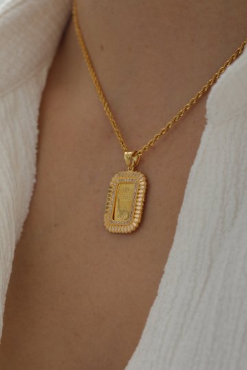 Gram Altın Çerçeve Kolye - Gram Altın Dahil Değildir - 2