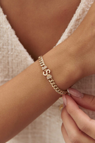 Gurmet Zincir Harf Bileklik - 6