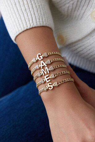 Gurmet Zincir Harf Bileklik - 1