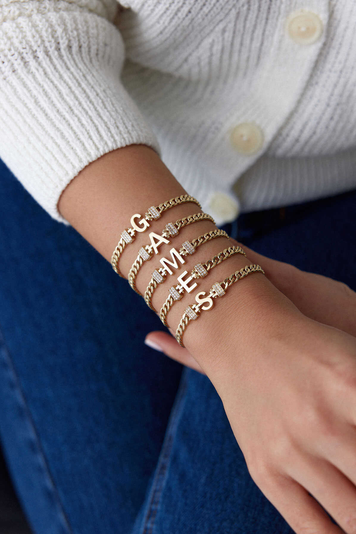 Gurmet Zincir Harf Bileklik - Yavuz Kuyumculuk (3)