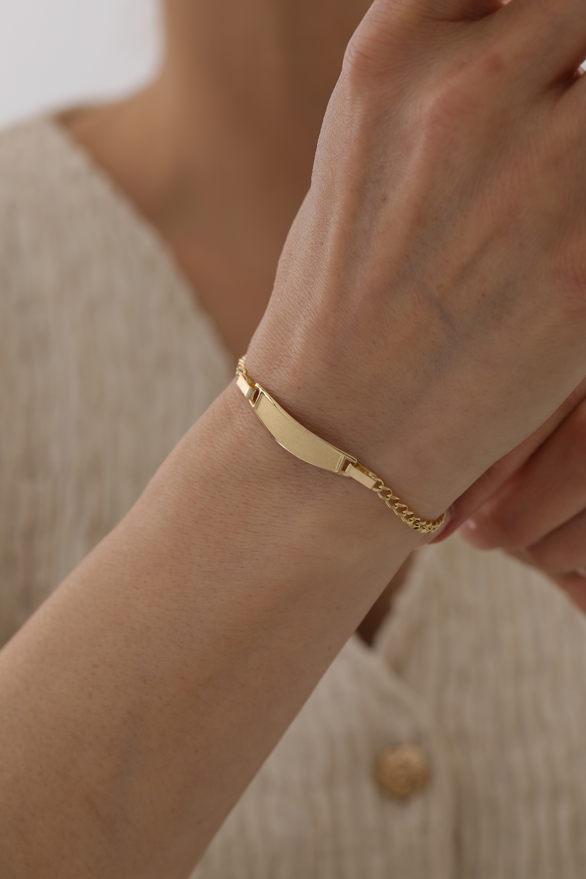 Gurmet Zincir Plakalı Çocuk Bilekliği - Yavuz Kuyumculuk (1)