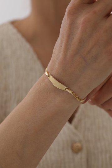 Gurmet Zincir Plakalı Çocuk Bilekliği - 1