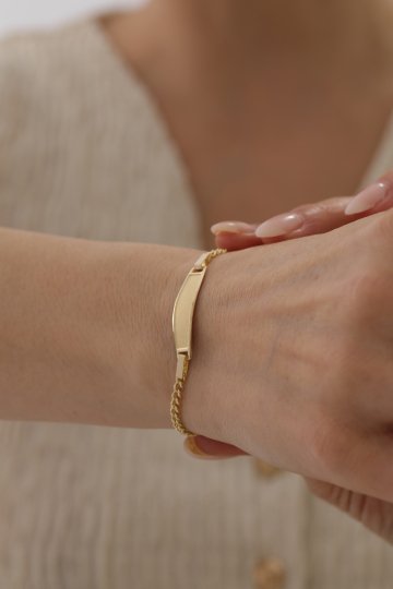 Gurmet Zincir Plakalı Çocuk Bilekliği - 2