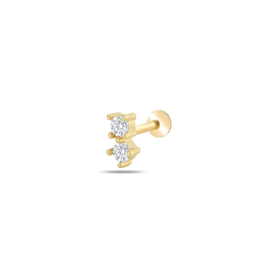 İki Taşlı Piercing