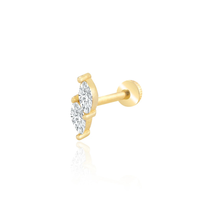 İkili Markiz Taş Tragus Piercing