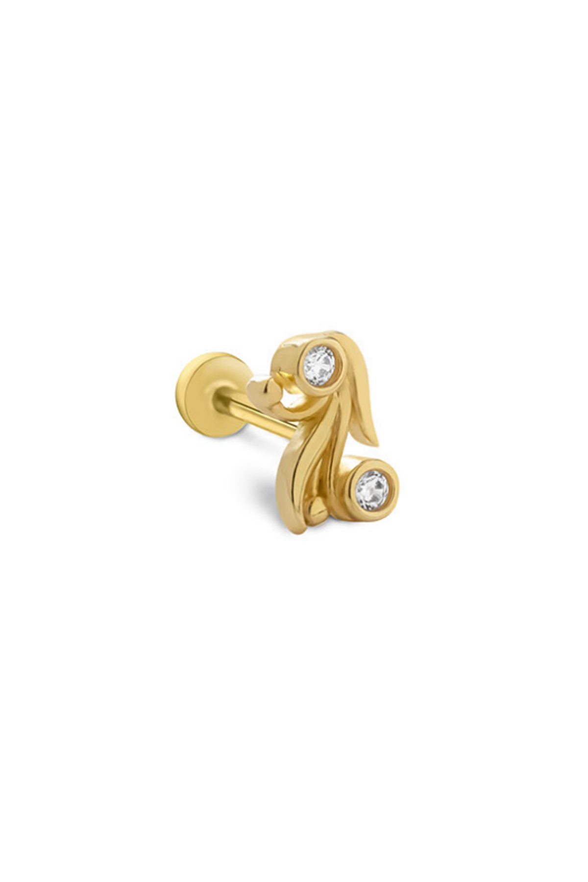 İkili Taşlı Kıvrım Tragus Piercing - Yavuz Kuyumculuk (1)