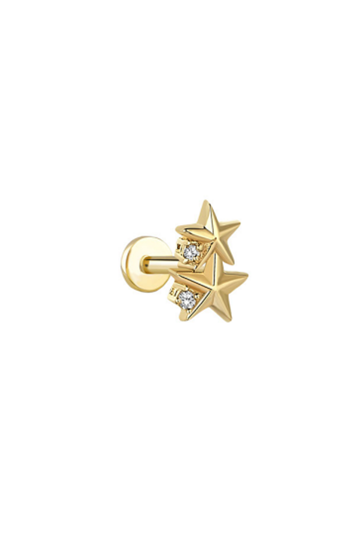 İkili Yıldız Tragus Piercing - Yavuz Kuyumculuk (1)