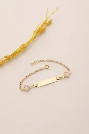 İkili Yonca Plaka Bileklik - 1