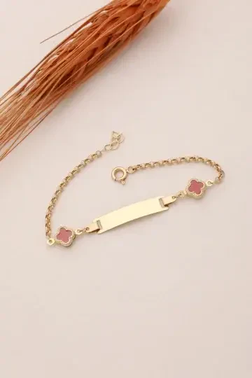 İkili Yonca Plaka Bileklik - 2