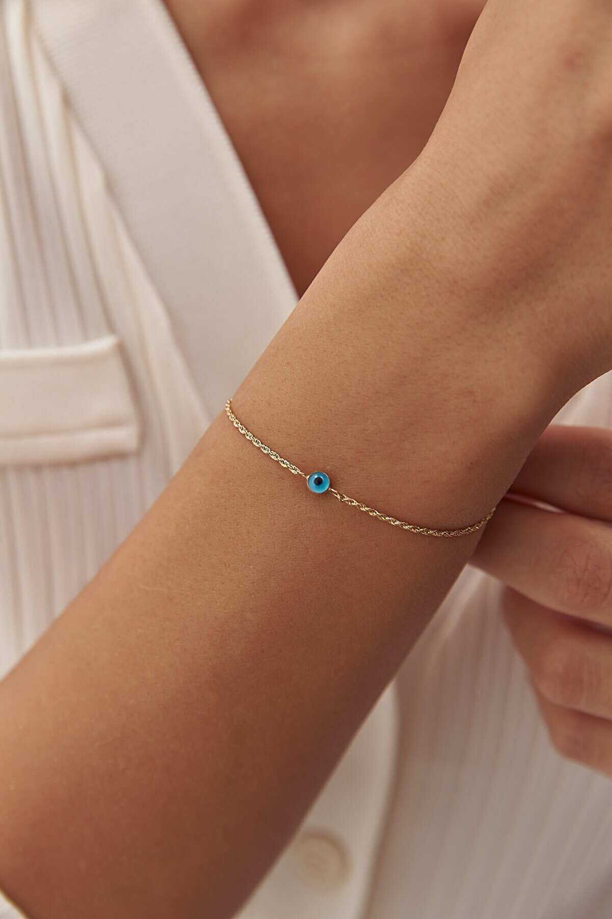 İnce Halat Göz Bileklik - Yavuz Kuyumculuk