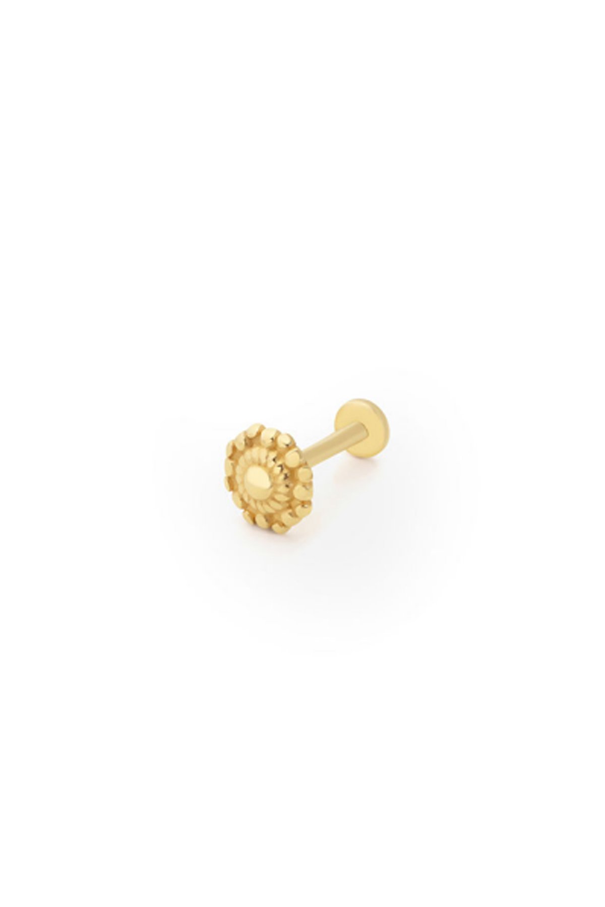 İşlemeli Çiçek Tragus Piercing - Yavuz Kuyumculuk (1)