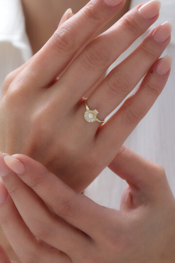 İstiridye İnci Yüzük - 4