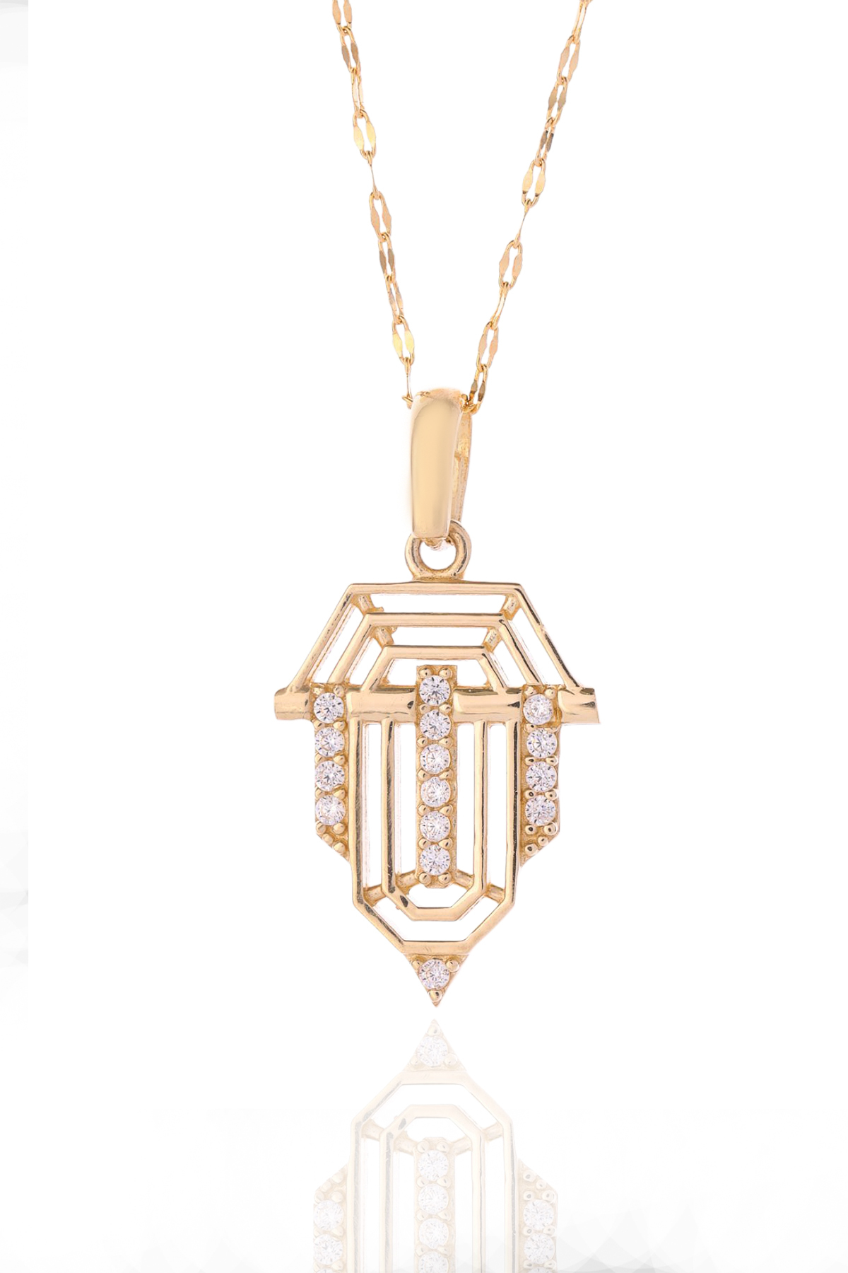 İtalyan Aynalı Zincir Üçgen Kolye - Yavuz Kuyumculuk (5)