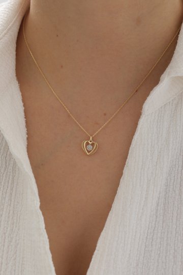 Kafes Kalp Kolye - 1