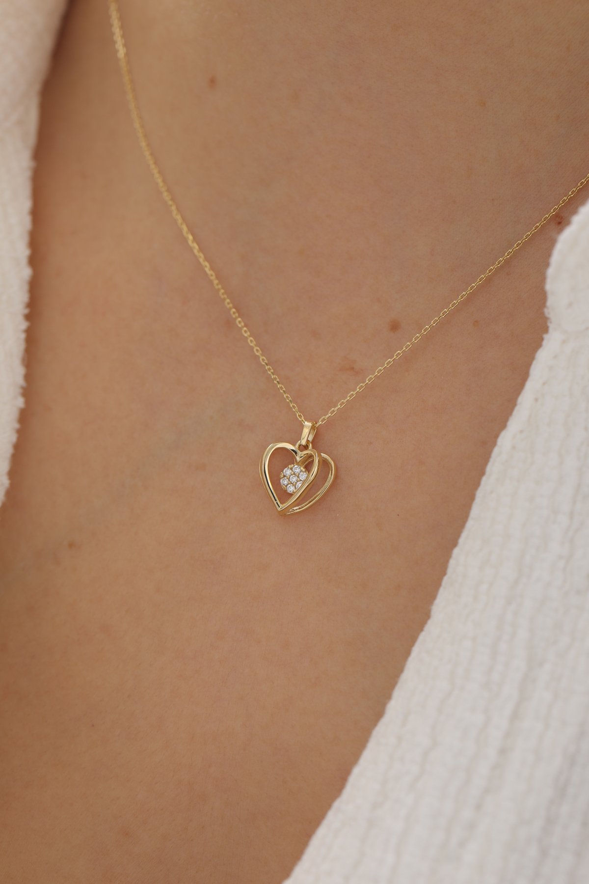 Kafes Kalp Kolye - Yavuz Kuyumculuk (1)