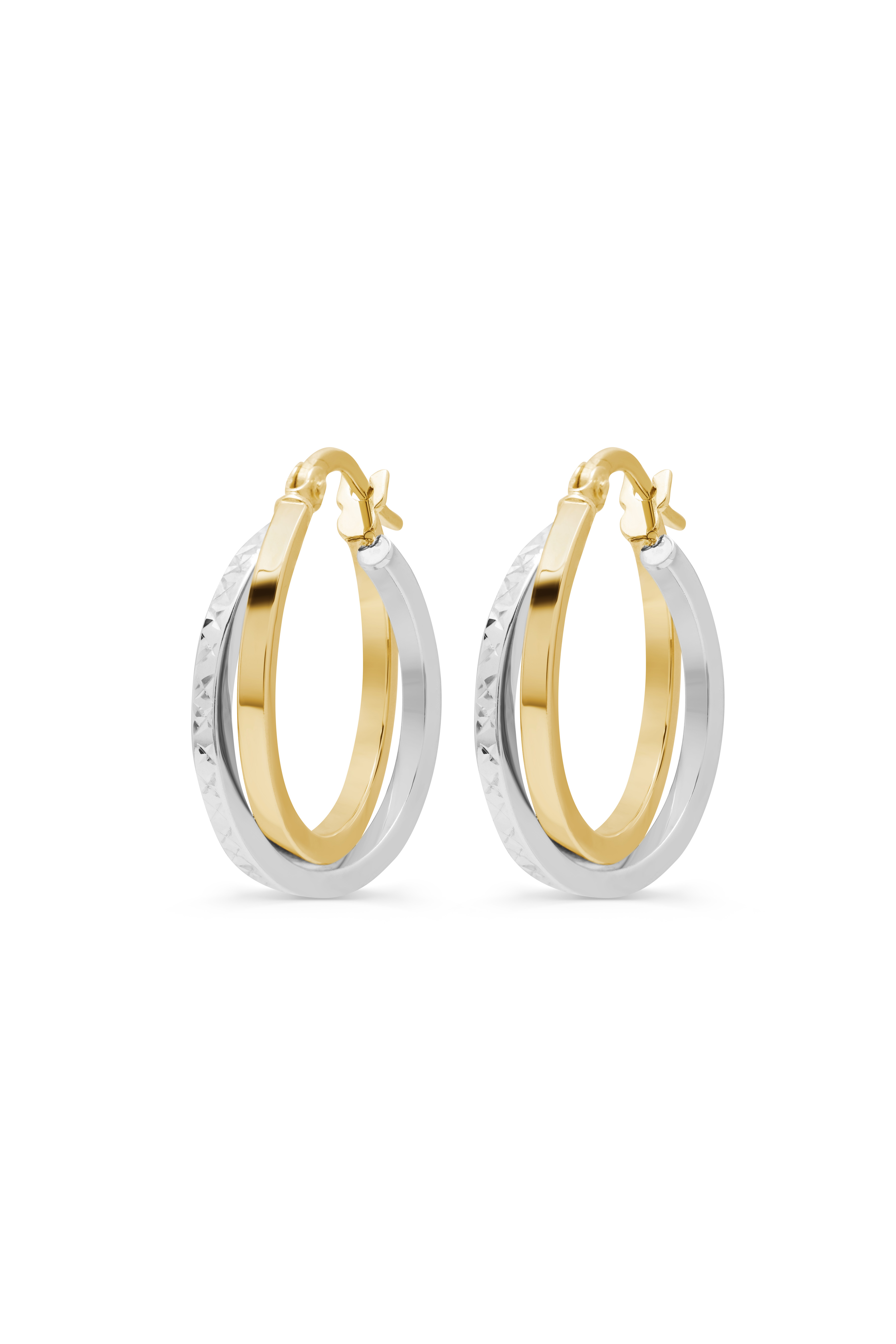 Kalemli Çift Renk Halka Küpe - Yavuz Kuyumculuk (2)