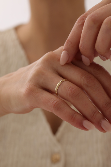 Kalemli Kibrit Çöpü Alyans 4 mm - 1