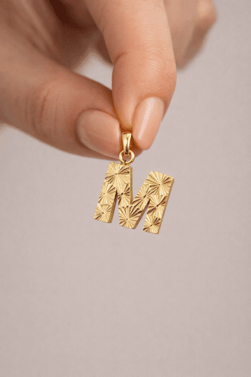 Kalemli Parlak Harf Kolye Ucu - 1