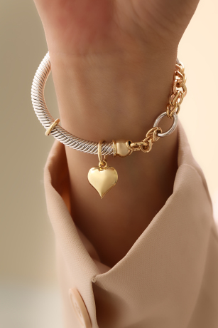 Kalp Charm Bileklik - Thumbnail