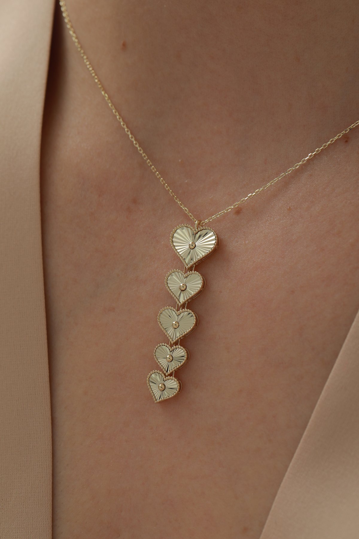 Kalp Kolye Beşli - Yavuz Kuyumculuk (1)