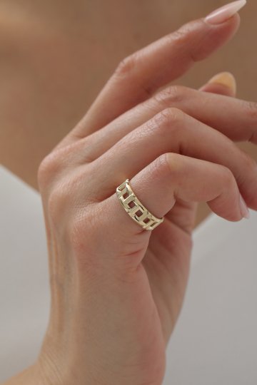 Kare Desen Yüzük - 1