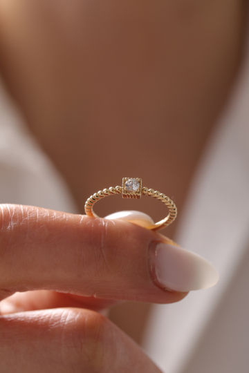 Kare Tektaş Yüzük - 3