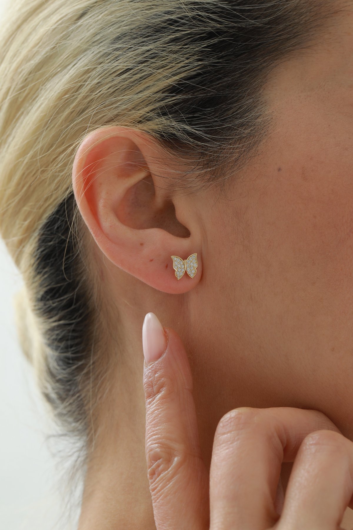 Kelebek Top Küpe - Yavuz Kuyumculuk