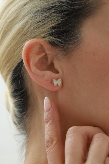 Kelebek Top Küpe - 1