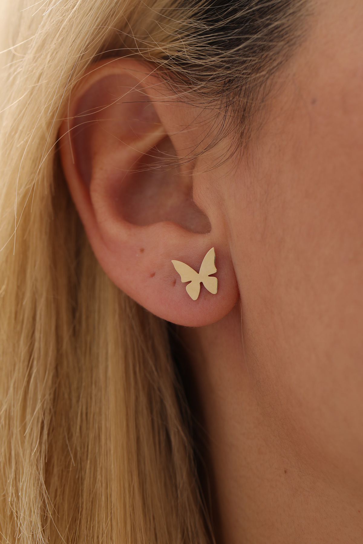 Kelebek Top Küpe - Yavuz Kuyumculuk (1)