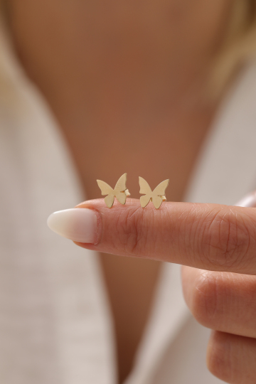 Kelebek Top Küpe - 2