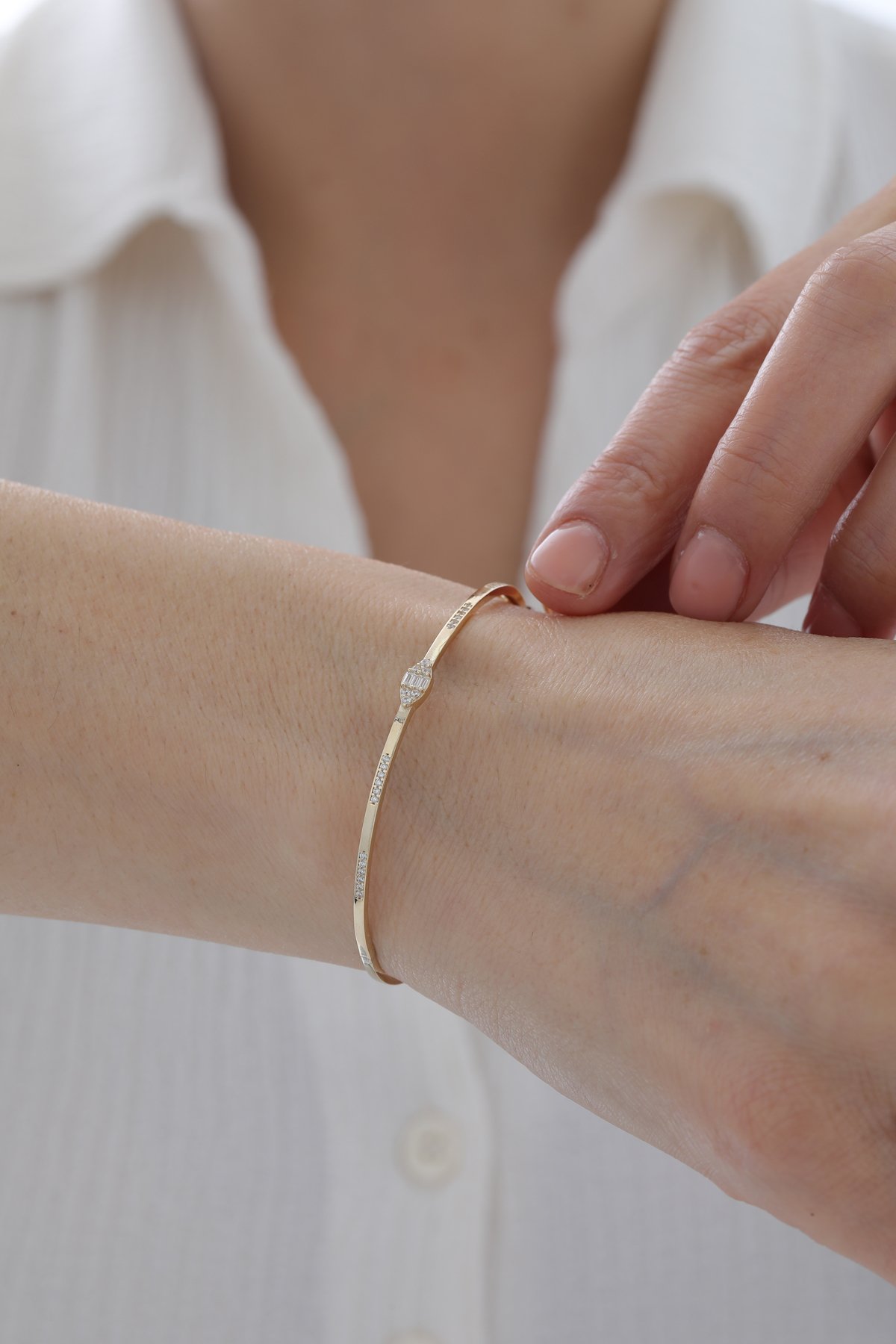 Kenar Taşlı Baget Kelepçe - Yavuz Kuyumculuk (2)