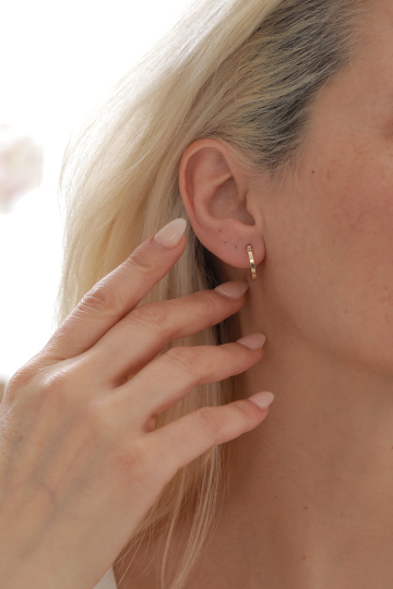 Kibrit Çöpü Halka Küpe - 2