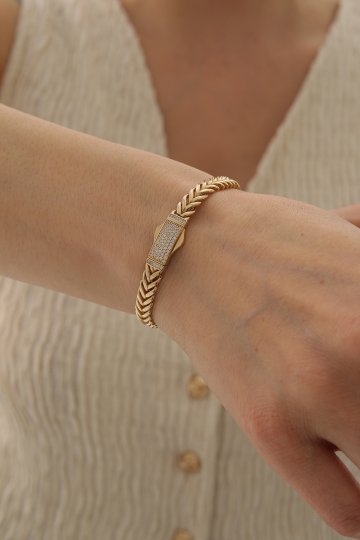 Kilit Detaylı Başak Bileklik - 1
