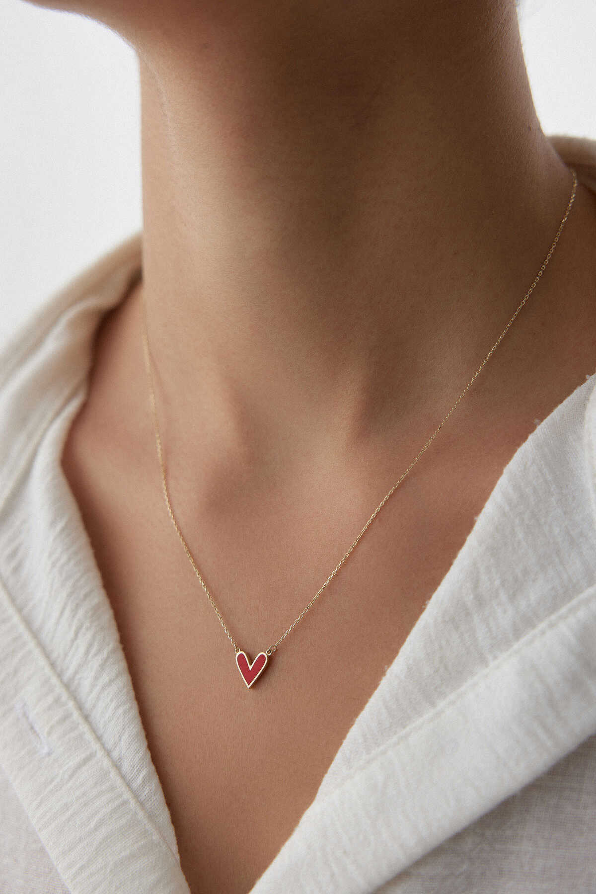 Kırmızı Kalp Kolye - Yavuz Kuyumculuk (1)