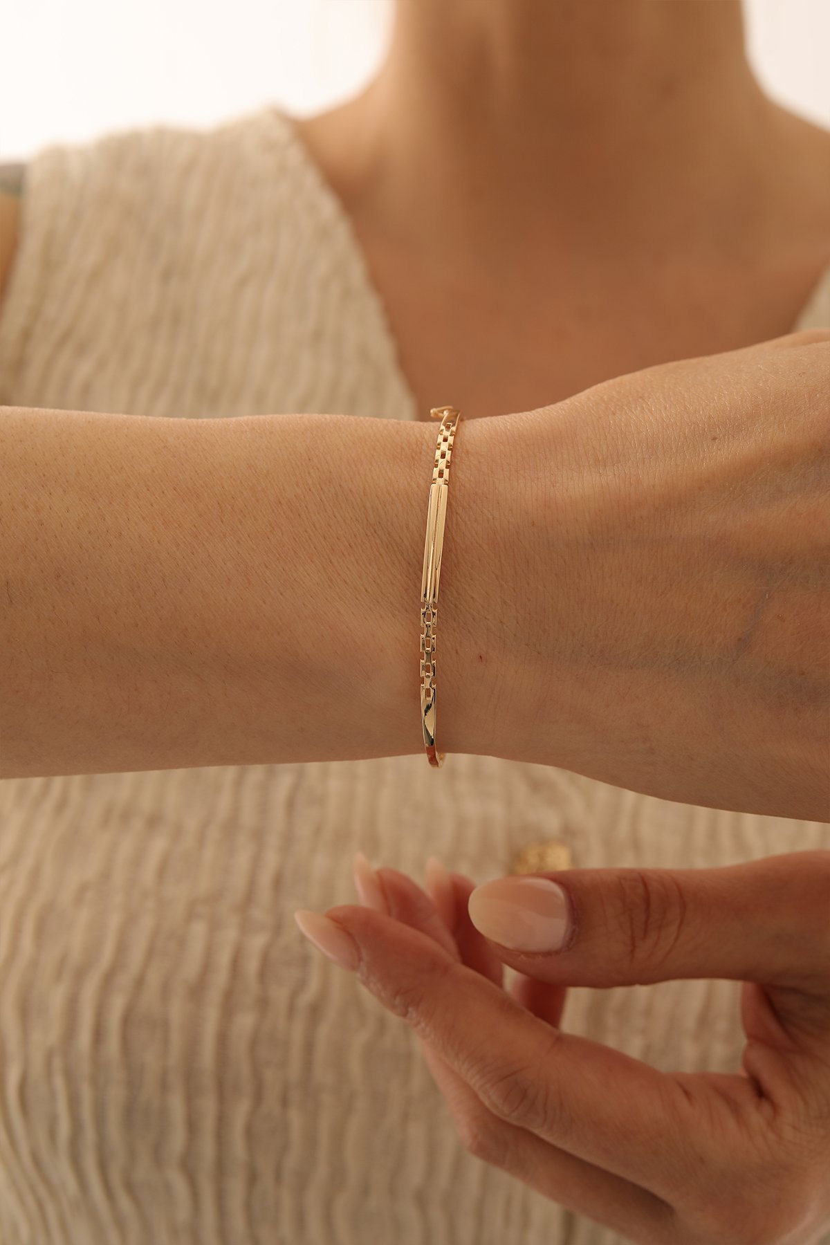 Kordon Detaylı Çizgi Kelepçe - Yavuz Kuyumculuk (1)