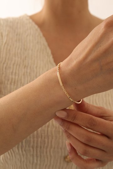 Kordon Detaylı Çizgi Kelepçe - 2