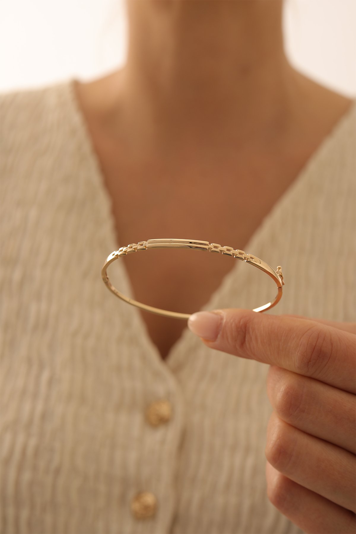 Kordon Detaylı Çizgi Kelepçe - Yavuz Kuyumculuk (3)