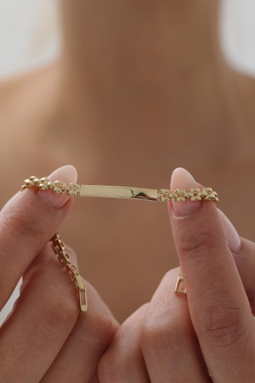 Kordon Plaka Çocuk Bileklik - 3